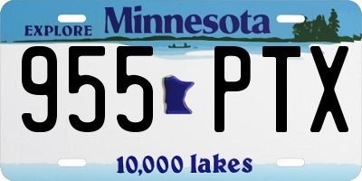 MN license plate 955PTX