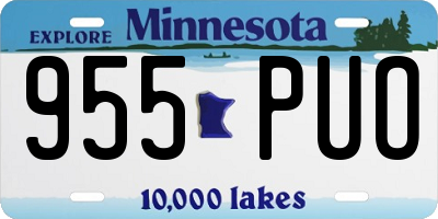 MN license plate 955PUO