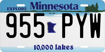 MN license plate 955PYW