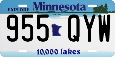 MN license plate 955QYW