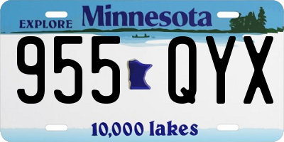 MN license plate 955QYX