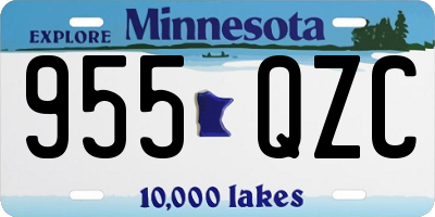 MN license plate 955QZC