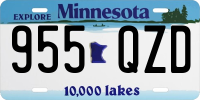 MN license plate 955QZD