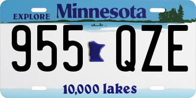 MN license plate 955QZE