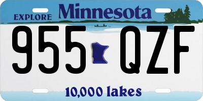 MN license plate 955QZF