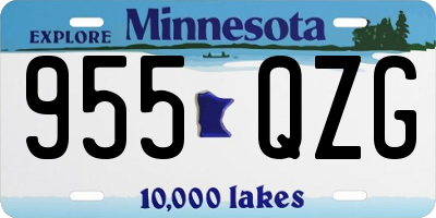MN license plate 955QZG