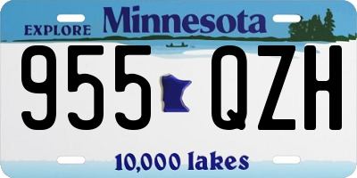 MN license plate 955QZH