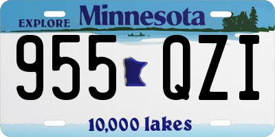 MN license plate 955QZI
