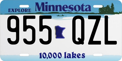 MN license plate 955QZL