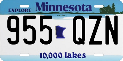 MN license plate 955QZN