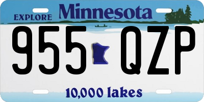 MN license plate 955QZP