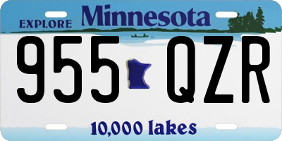 MN license plate 955QZR