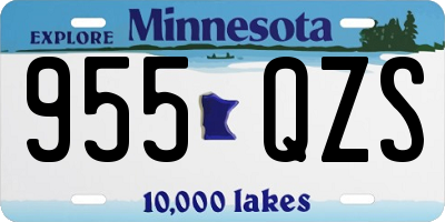 MN license plate 955QZS