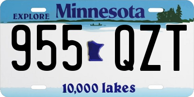 MN license plate 955QZT