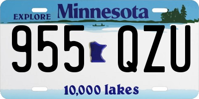 MN license plate 955QZU
