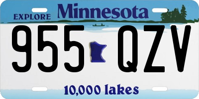 MN license plate 955QZV