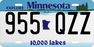MN license plate 955QZZ