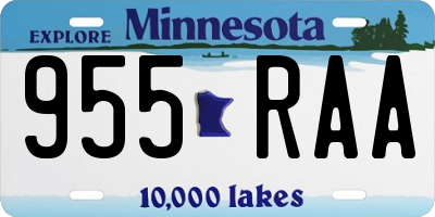 MN license plate 955RAA
