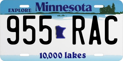 MN license plate 955RAC