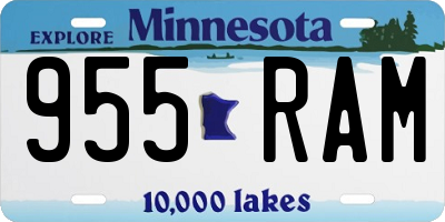 MN license plate 955RAM