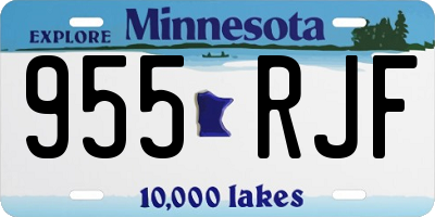 MN license plate 955RJF