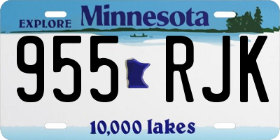 MN license plate 955RJK