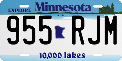 MN license plate 955RJM