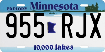 MN license plate 955RJX