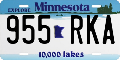 MN license plate 955RKA