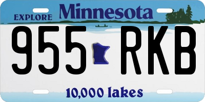 MN license plate 955RKB