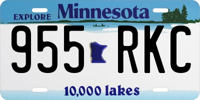 MN license plate 955RKC