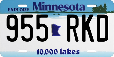 MN license plate 955RKD