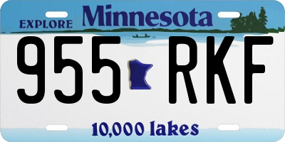 MN license plate 955RKF