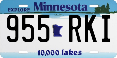MN license plate 955RKI