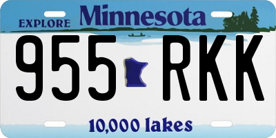 MN license plate 955RKK