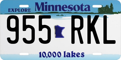 MN license plate 955RKL