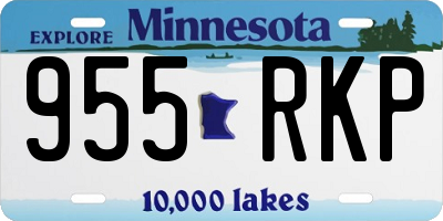 MN license plate 955RKP