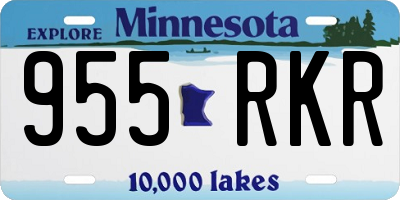 MN license plate 955RKR