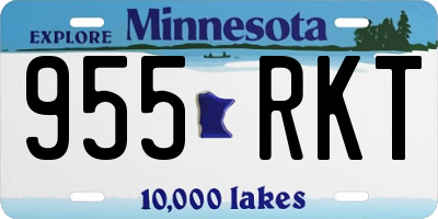 MN license plate 955RKT