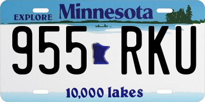 MN license plate 955RKU