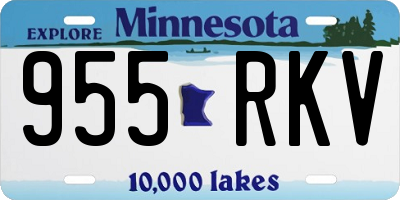 MN license plate 955RKV