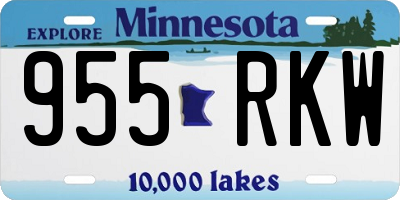 MN license plate 955RKW