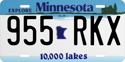 MN license plate 955RKX