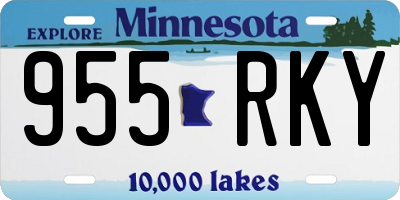 MN license plate 955RKY