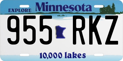 MN license plate 955RKZ