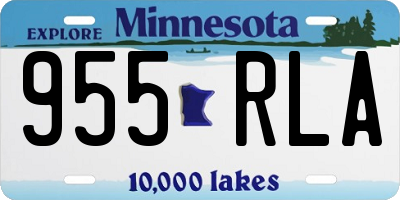 MN license plate 955RLA