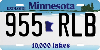 MN license plate 955RLB