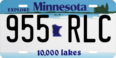 MN license plate 955RLC