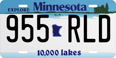 MN license plate 955RLD