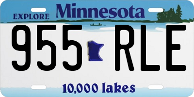 MN license plate 955RLE